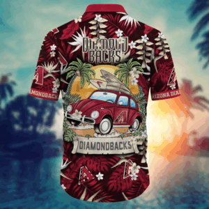 Arizona Diamondbacks MLB Flower Hawaii Shirt   For Fans, Summer Football Shirts