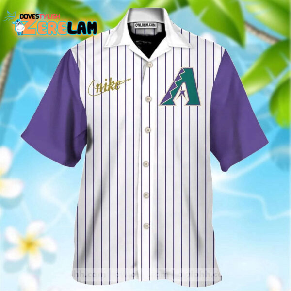Custom Arizona Diamondbacks Hawaiian Shirt – White – Personalized Unique Design