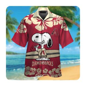 Arizona Diamondbacks Snoopy Hawaii Shirt: Summer Button Up for Men & Women