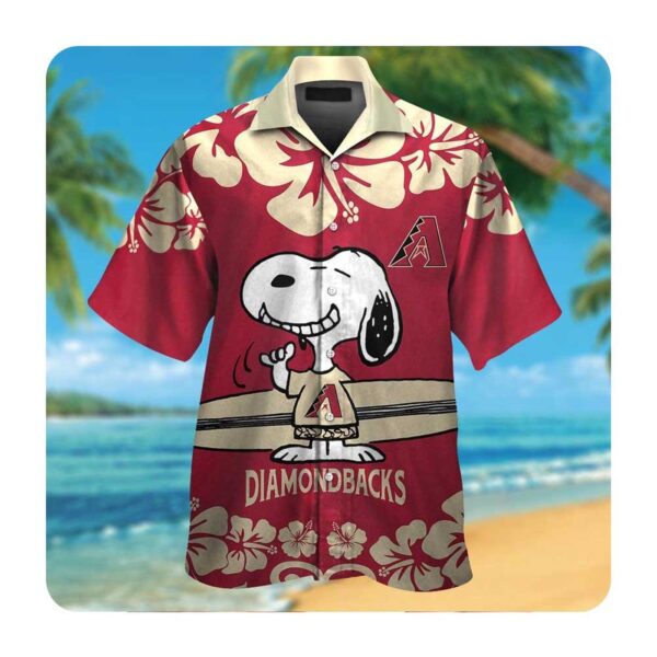 Arizona Diamondbacks Snoopy Hawaii Shirt: Summer Button Up for Men & Women
