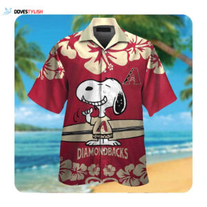 Arizona Diamondbacks Snoopy Hawaii Shirt: Summer Button Up for Men & Women