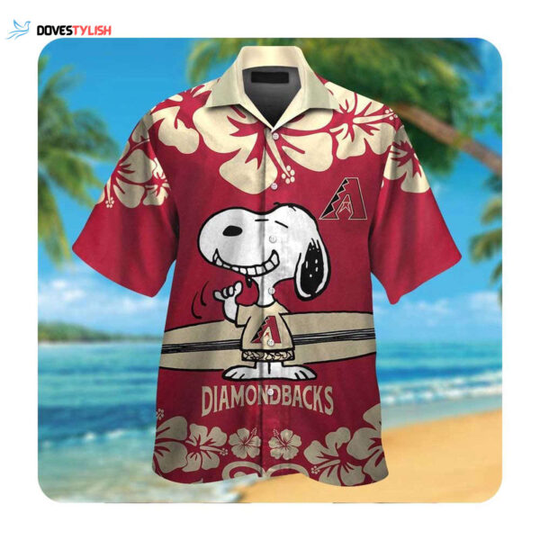 Arizona Diamondbacks Snoopy Hawaii Shirt: Summer Button Up for Men & Women
