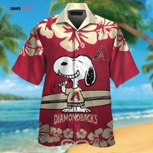 Arizona Diamondbacks Snoopy Hawaiian Shirt Set for Men Women & Kids