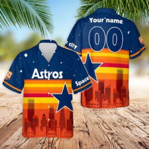 Custom Houston Astros Space City Hawaiian Shirt – Officially Licensed MLB Apparel