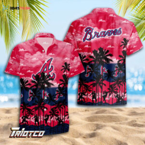Atlanta Braves 3D Button Hawaiian Shirt - Perfect Gift for Men Dad Father - Trending Summer Style
