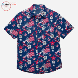 Authentic Atlanta Braves Americana Hawaiian Shirt - Limited Edition