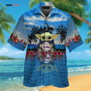 Atlanta Braves Baby Yoda Hawaiian Shirt #2 - Official MLB Merchandise