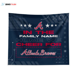Custom Atlanta Braves Cheer Tapestry - Personalized Sports Decor