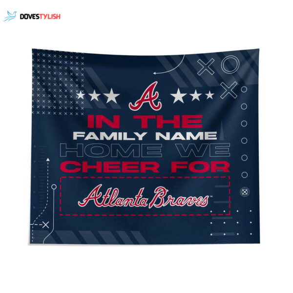 Custom Atlanta Braves Cheer Tapestry – Personalized Sports Decor