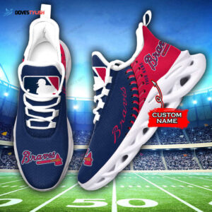 Atlanta Braves Custom Name Max Soul Shoes For Men And Women