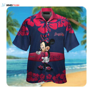 Atlanta Braves Minnie Mouse Hawaii Shirt - Summer Button Up for Men and Women