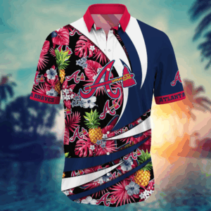 Atlanta Braves MLB Flower Hawaii Shirt   For Fans, Summer Football Shirts
