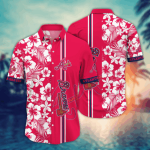 Atlanta Braves MLB Flower Hawaii Shirt   For Fans, Summer Football Shirts