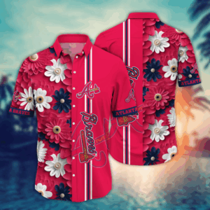 Atlanta Braves MLB Flower Hawaii Shirt   For Fans, Summer Football Shirts
