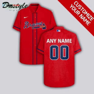 Custom Atlanta Braves Red Hawaiian Shirt - Personalized MLB Fan Apparel