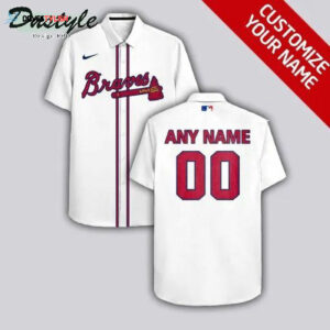 Custom Atlanta Braves White Hawaiian Shirt - Personalized MLB Fan Apparel