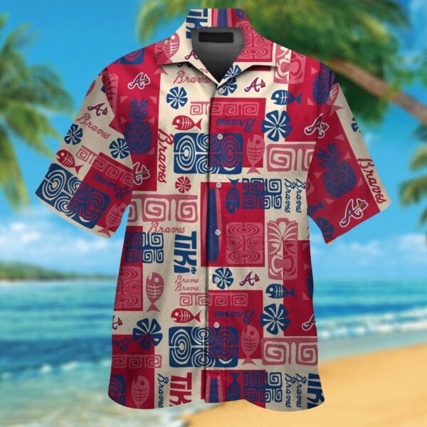 Atlanta Braves Hawaiian Shirt Set for Men Women Kids – Tropical Aloha Button Up – MTE01