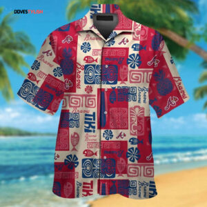 Atlanta Braves Hawaiian Shirt Set for Men Women Kids - Tropical Aloha Button Up - MTE01