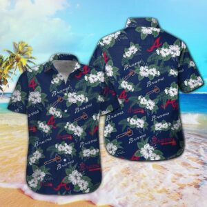 Atlanta Braves Tropical Aloha Hawaiian Shirt Set for Men Women Kids MTE011