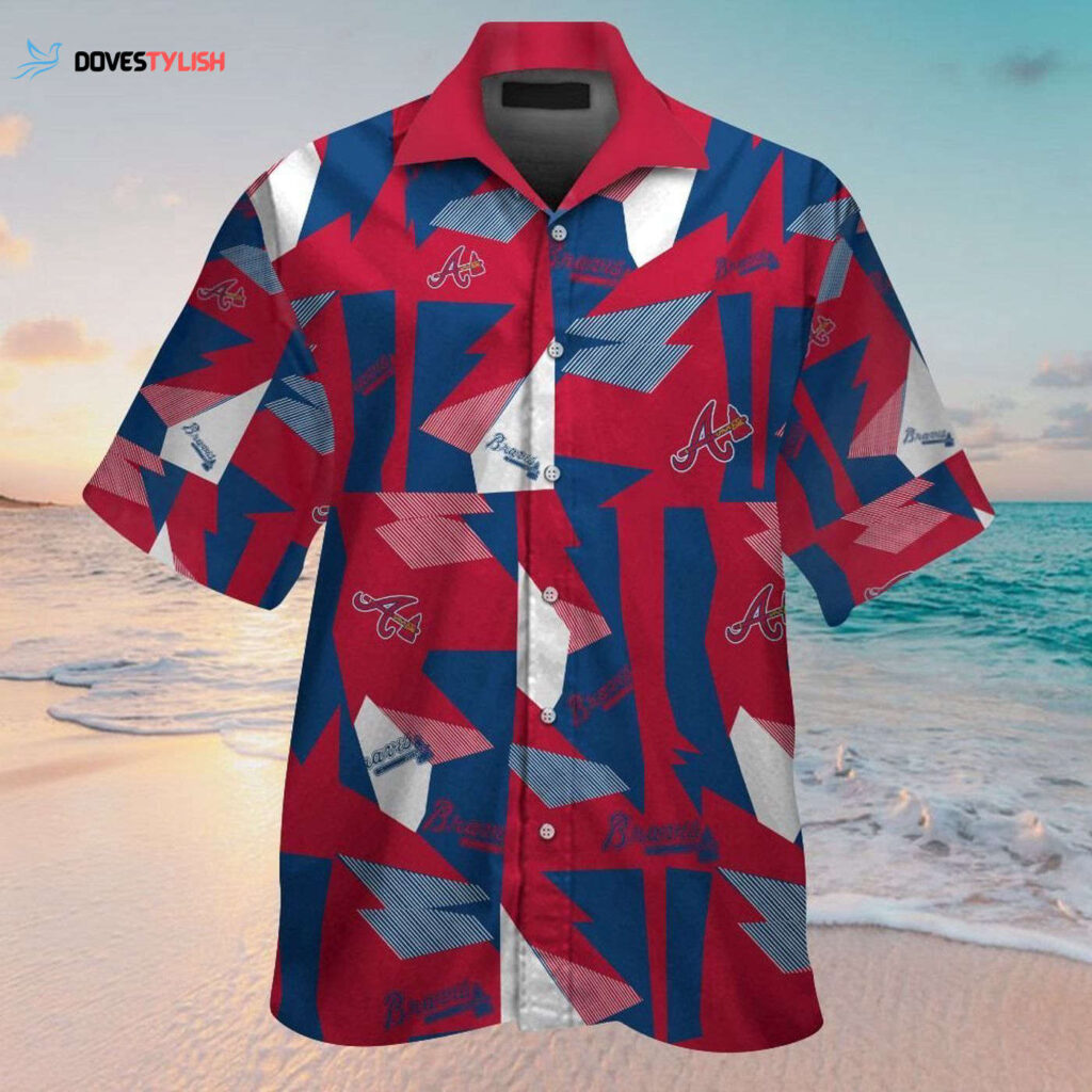 Atlanta Braves Tropical Aloha Hawaiian Shirt Set Short Sleeve Button Up for Men Women Kids MTE03
