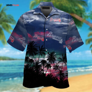 Atlanta Braves Tropical Aloha Hawaiian Shirt Set - Short Sleeve Button Up for Men Women Kids - MTE04