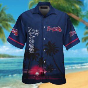 Atlanta Braves Hawaiian Shirt Set for Men Women & Kids MTE07