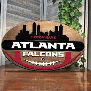 Atlanta Falcons 2 Layers Wooden Sign – Home Decor Gift