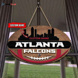 Atlanta Falcons 2 Layers Wooden Sign - Home Decor Gift