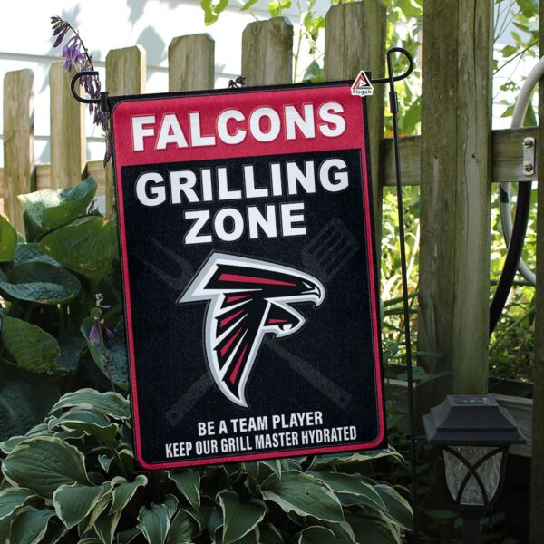Atlanta Falcons Grilling Zone Flag, Falcons Football Fans BBQ Flag – House Garden Decor Gift