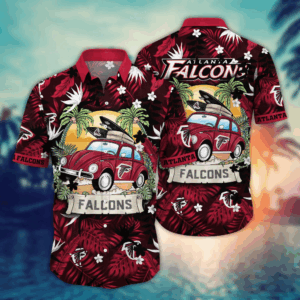 Atlanta Falcons NFL Flower Hawaii Shirt   For Fans, Summer Football Shirts