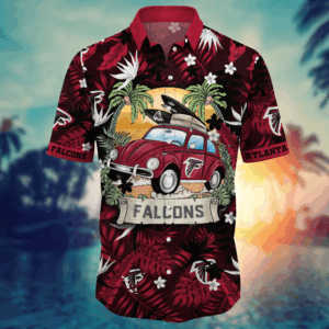 Atlanta Falcons NFL Flower Hawaii Shirt   For Fans, Summer Football Shirts