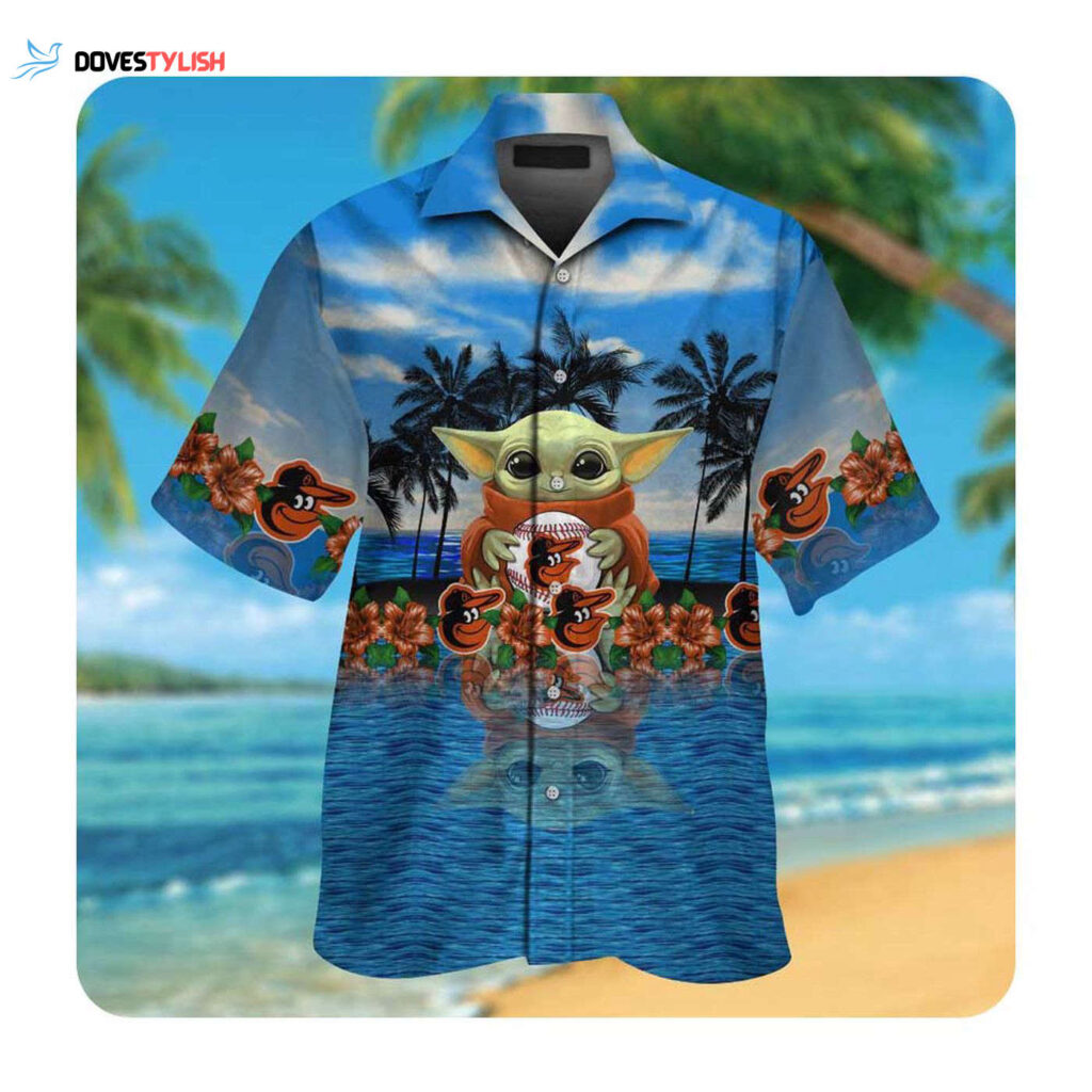 Baltimore Orioles & Baby Yoda Hawaii Shirt – Summer Button Up for Men & Women