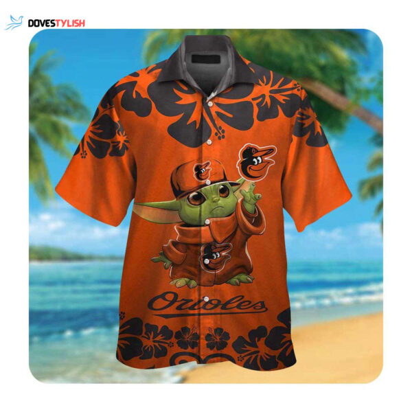 Baltimore Orioles Baby Yoda Hawaii Shirt: Men Women Summer Button Up