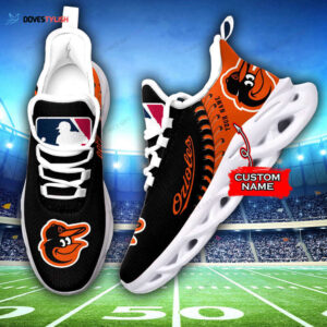Baltimore Orioles Custom Name Max Soul Shoes  For Men And Women