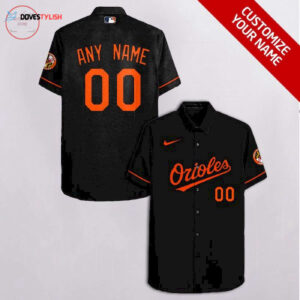 Custom Baltimore Orioles Black Hawaiian Shirt - Personalized MLB Fan Gear