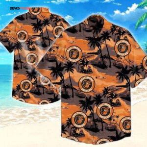 Baltimore Orioles Hawaiian Button-up Shirt - Official MLB Merchandise