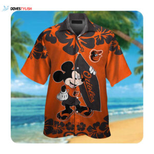 Baltimore Orioles Mickey Mouse Hawaii Shirt - Summer Button Up for Men & Women