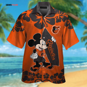 Baltimore Orioles Mickey Mouse Tropical Hawaiian Shirt Set - Men Women Kids