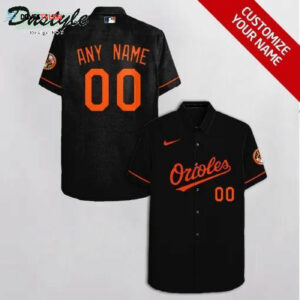 Custom Baltimore Orioles Black Hawaiian Shirt - Personalized Fan Gear