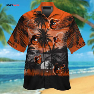 Official Baltimore Orioles Aloha Shirt Set - Men Women Kids - MTE010