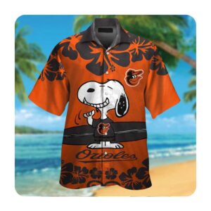 Official Baltimore Orioles Snoopy Hawaii Summer Button Up Shirt for Men and Women
