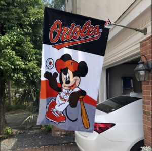 Official Baltimore Orioles x Mickey Baseball Premium MLB Flag
