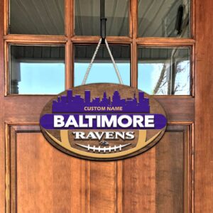 Baltimore Ravens 2 Layers Wooden Sign - Home Decor Gift 3