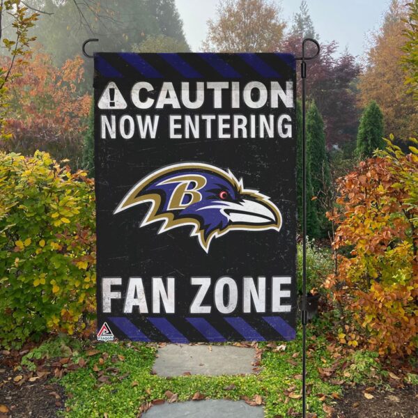 Baltimore Ravens Fan Zone Flag, NFL Welcome Sport Flag – House Garden Decor Gift