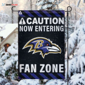 Baltimore Ravens Fan Zone Flag, NFL Welcome Sport Flag - House Garden Decor Gift