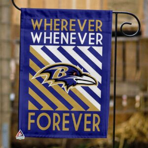 Baltimore Ravens Forever Fan Flag, NFL Sport Fans Outdoor Flag – House Garden Decor Gift