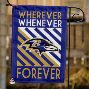 Baltimore Ravens Forever Fan Flag, NFL Sport Fans Outdoor Flag - House Garden Decor Gift