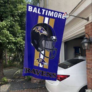 Baltimore Ravens Helmet Vertical Flag, Ravens NFL Outdoor Flag – House Garden Decor Gift – House Garden Decor Gift
