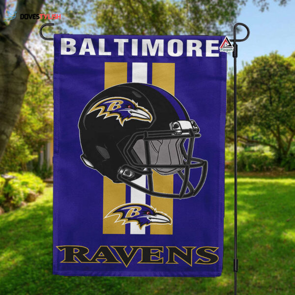 Baltimore Ravens Helmet Vertical Flag, Ravens NFL Outdoor Flag – House Garden Decor Gift – House Garden Decor Gift