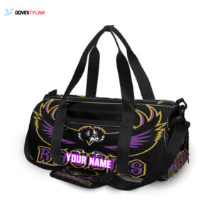 Baltimore Ravens Unisex Gift Tee 2025 Personalized Name Travel Bag Gym Bag